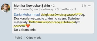 Opinia klientki 1